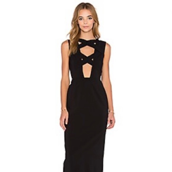 AQ/AQ Dresses & Skirts - Black Cut Out Maxi Dress